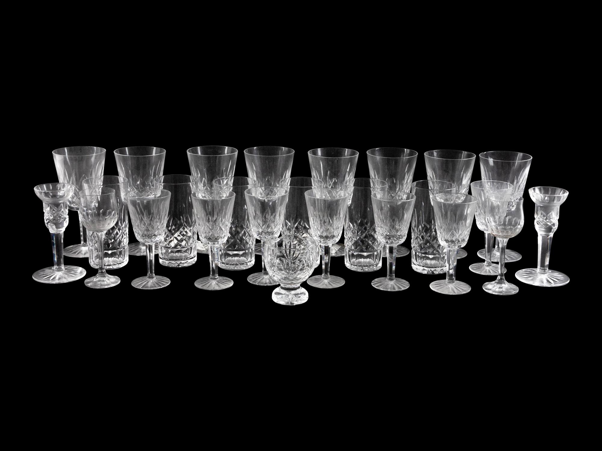 A Group of Waterford Lismore Glass Stemware