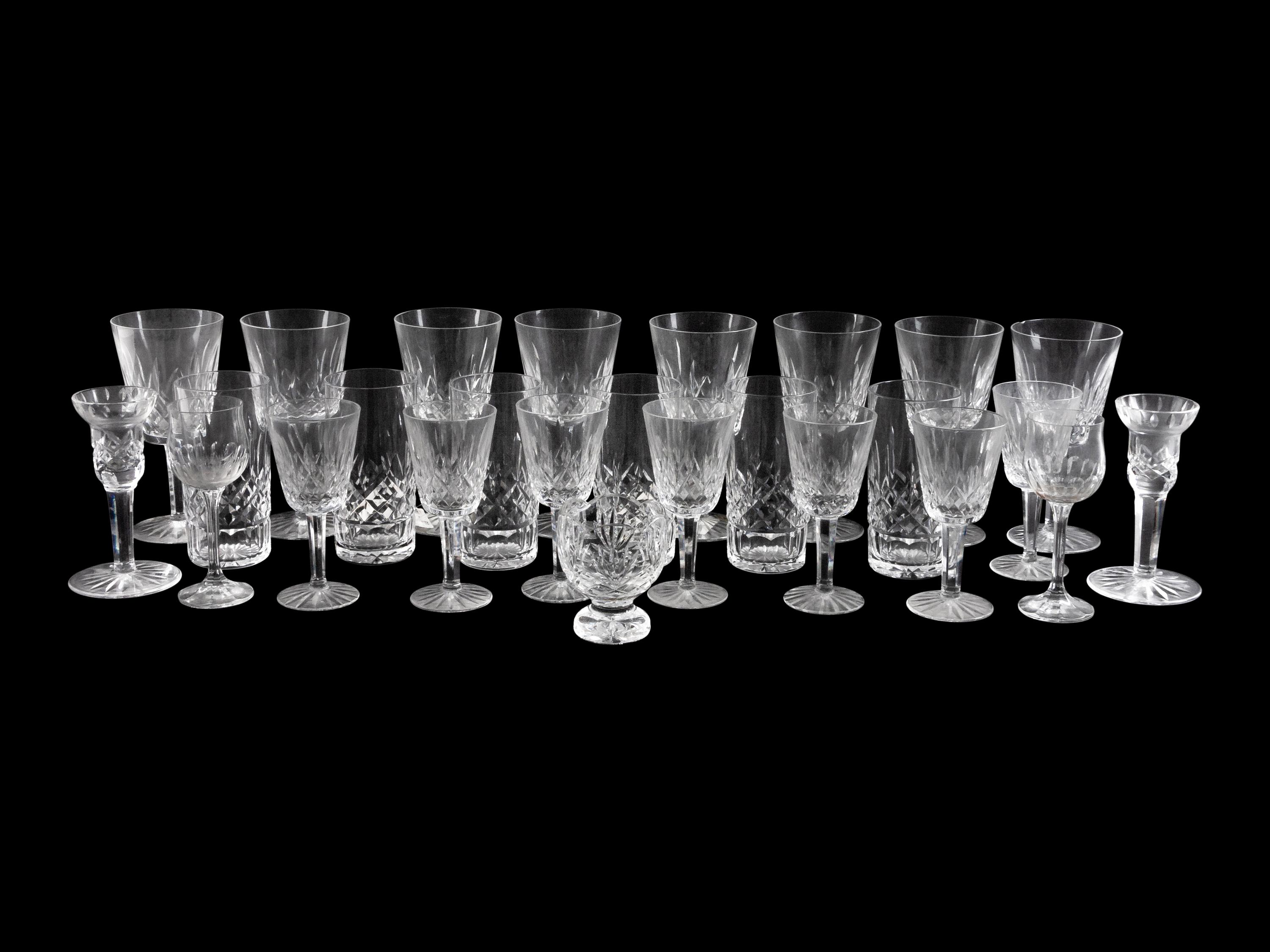 A Group of Waterford Lismore Glass Stemware