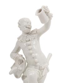 A Meissen Blanc-de-Chine Figure of a Dancing Man with a Tankard