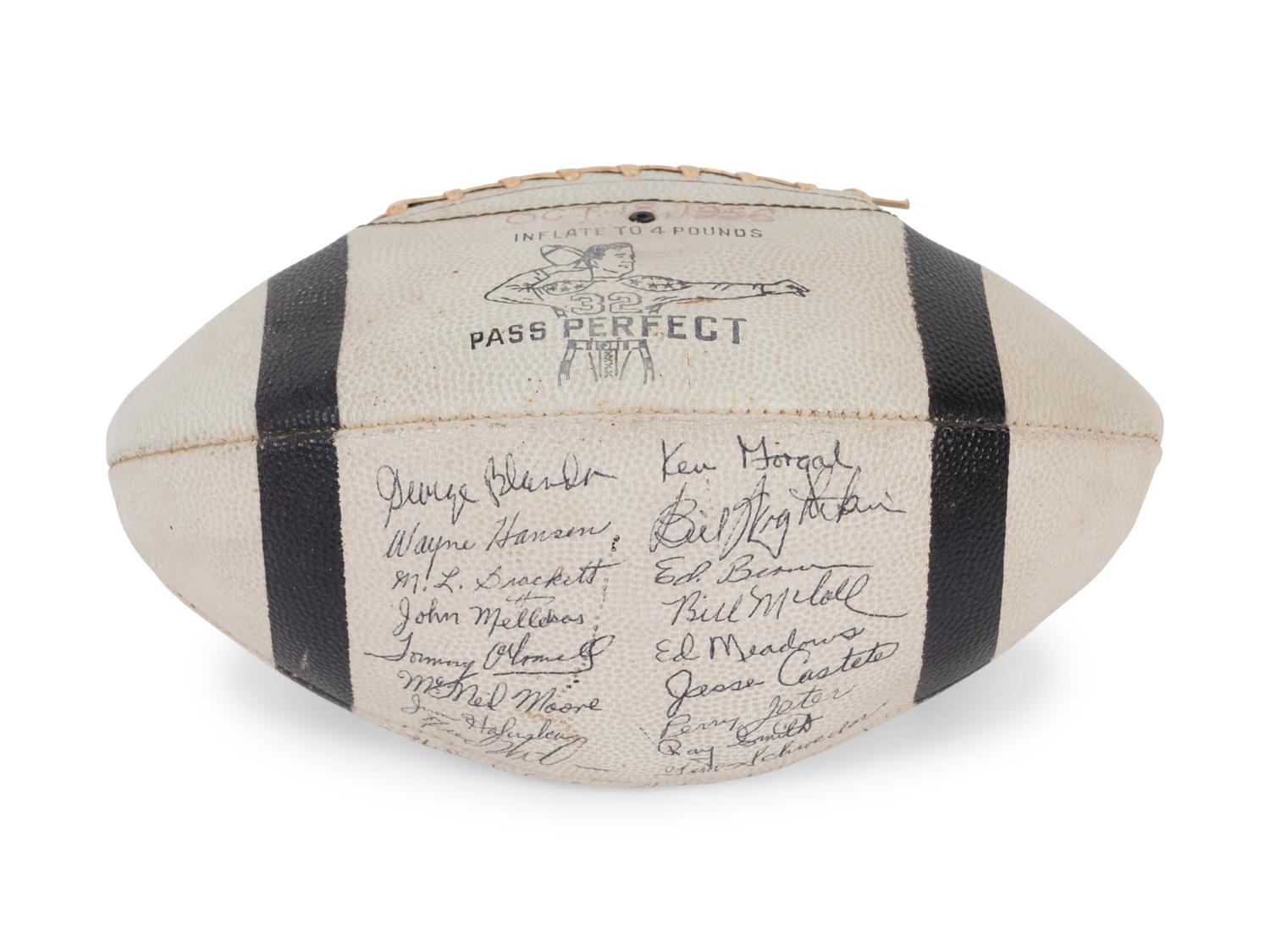A 1956 Chicago Bears Team Signed Autograph Wilson Football With 40 Signatures, Including Four Hall of Famers (BAS Beckett Authentication Services Certified),
