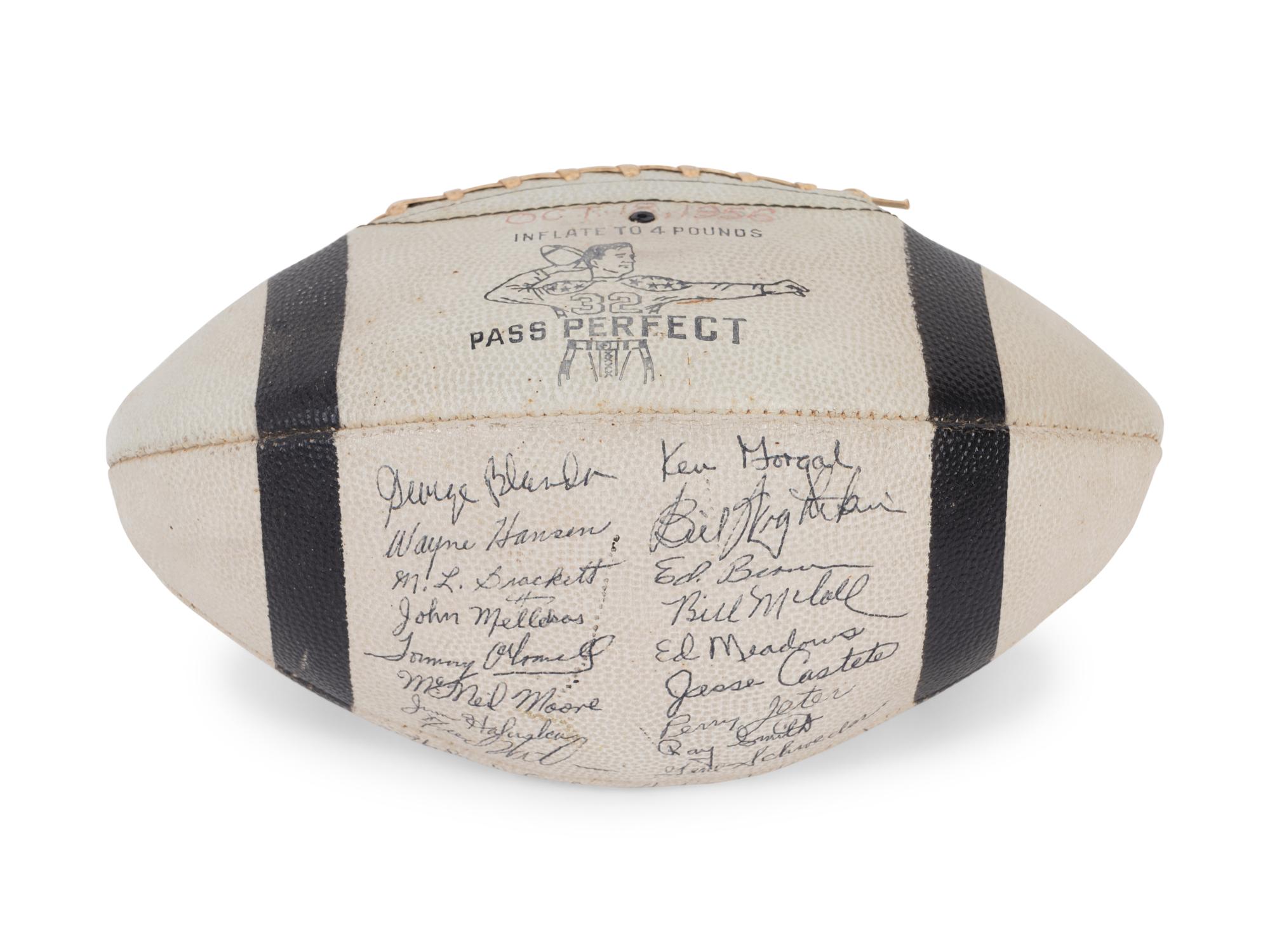 A 1956 Chicago Bears Team Signed Autograph Wilson Football With 40 Signatures, Including Four Hall of Famers (BAS Beckett Authentication Services Certified),