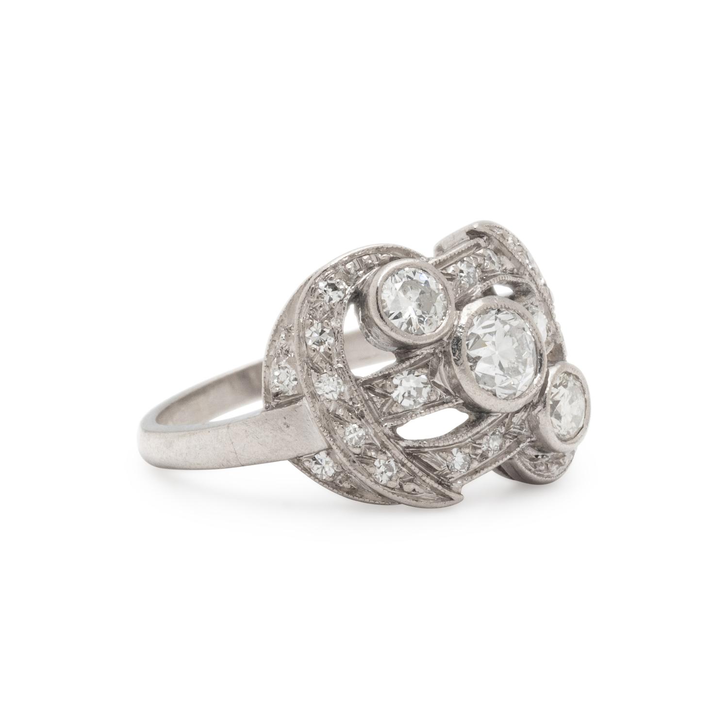 DIAMOND AND PLATINUM RING