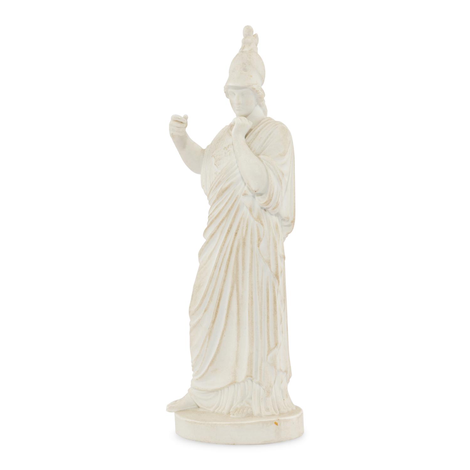 A Royal Copenhagen Bisque Porcelain Figure of Athena