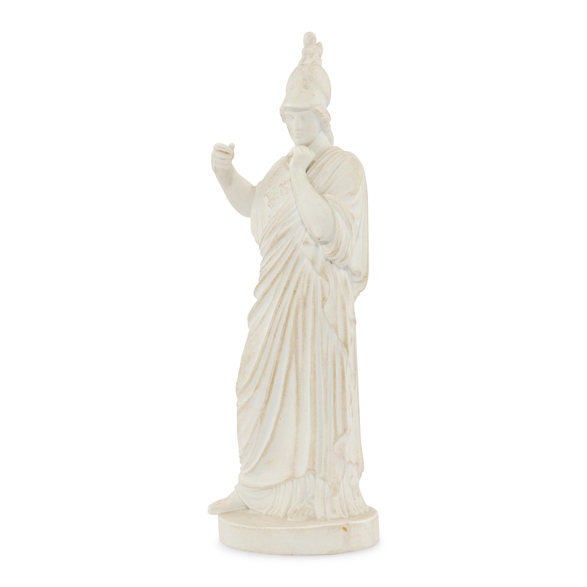 A Royal Copenhagen Bisque Porcelain Figure of Athena