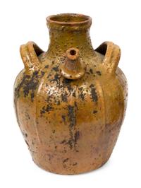 Two French Glazed Earthenware Wine Jugs