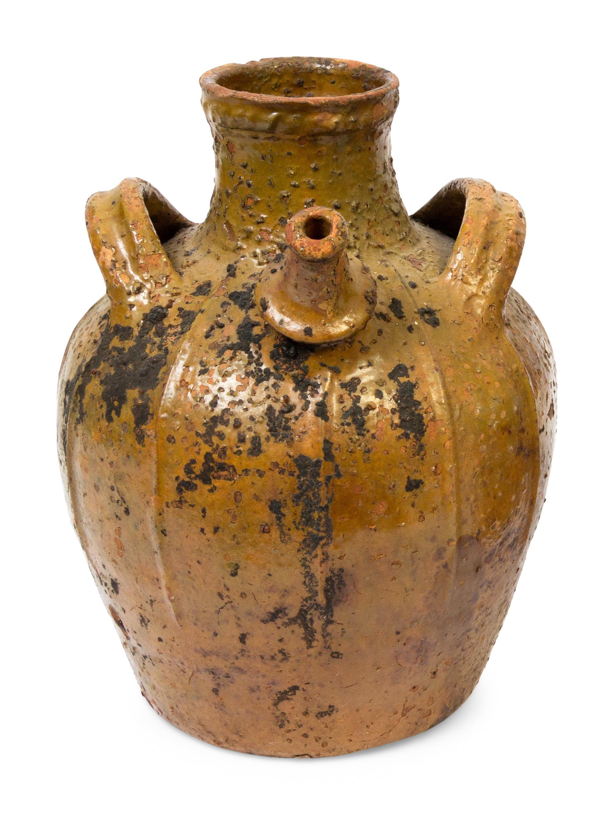 Two French Glazed Earthenware Wine Jugs