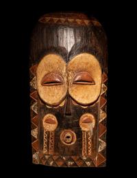 Three African Style Painted Wood Masks