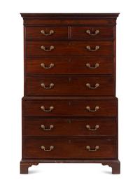 A George III Figured Mahogany Chest on Chest