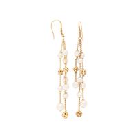JOHN HARDY, YELLOW GOLD AND CULTURED PEARL EARRINGS