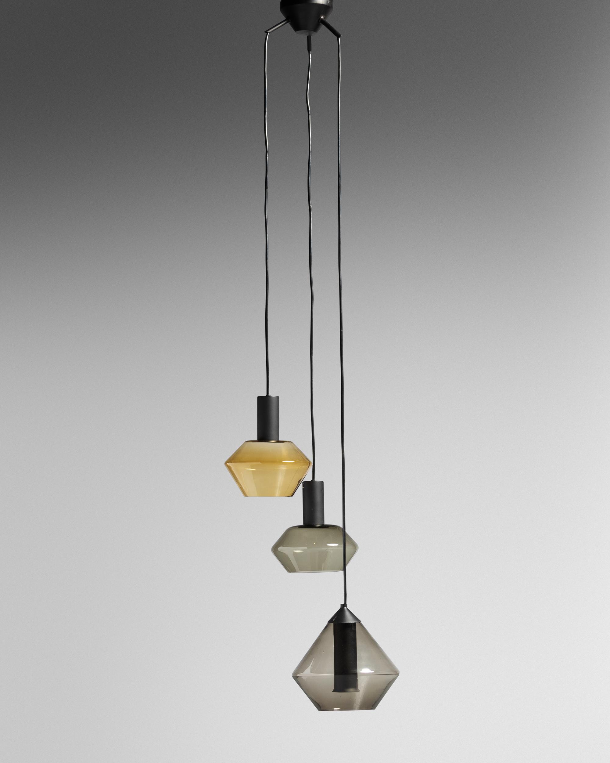 Three-Light Pendant Lamp, Idman Oy, Finland