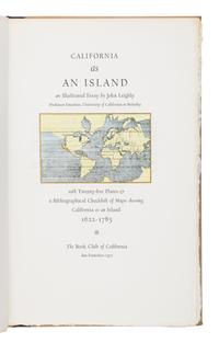 Leighly, John (1895-1986). California as an Island . San Francisco: The Book Club of California, 1972.