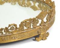 A Louis Philippe Gilt Bronze Mirrored Plateau