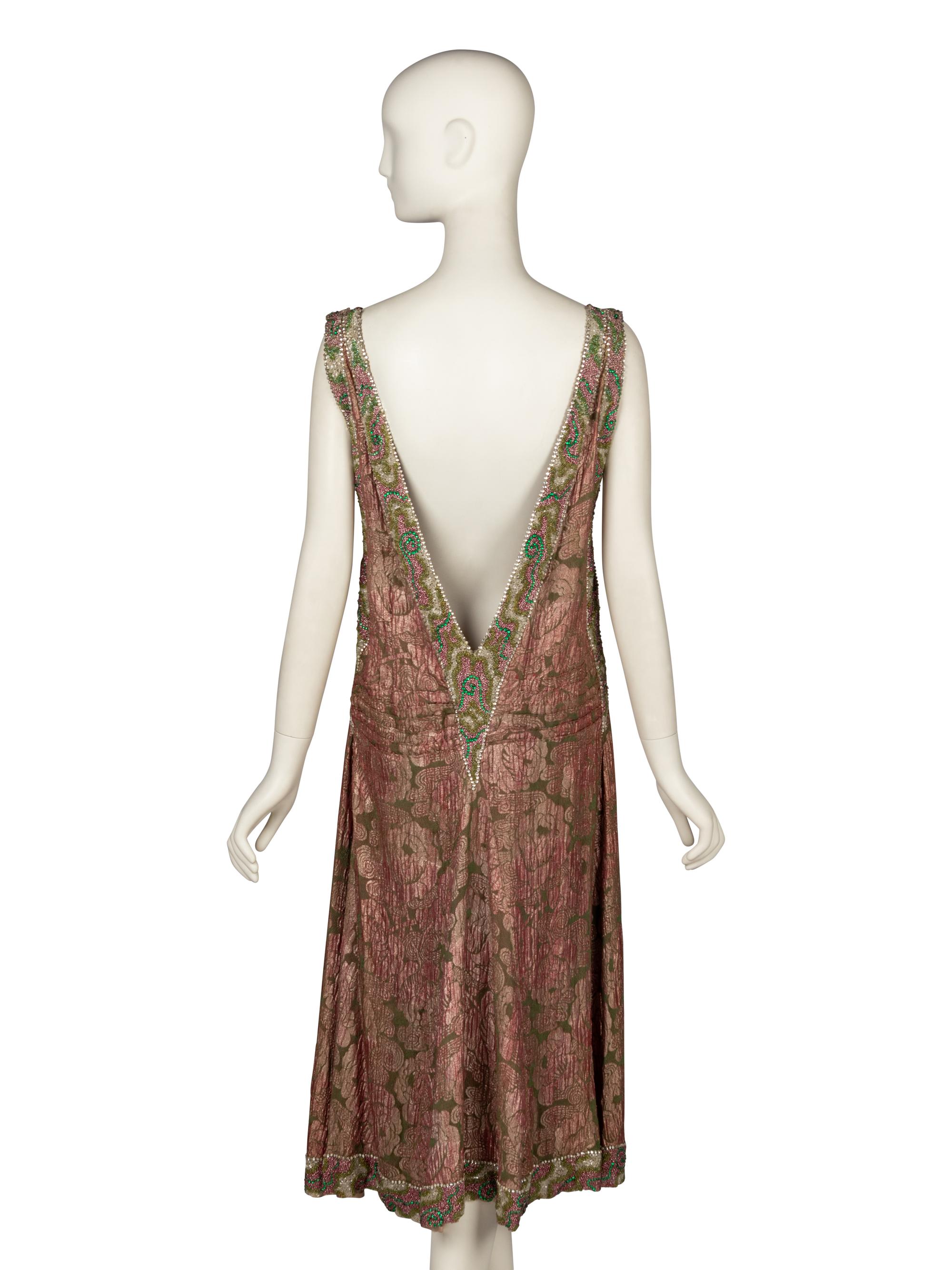Jean Patou, Beaded Lamé Dress, 1920's