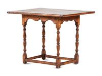 A William and Mary Style Walnut Tavern Table