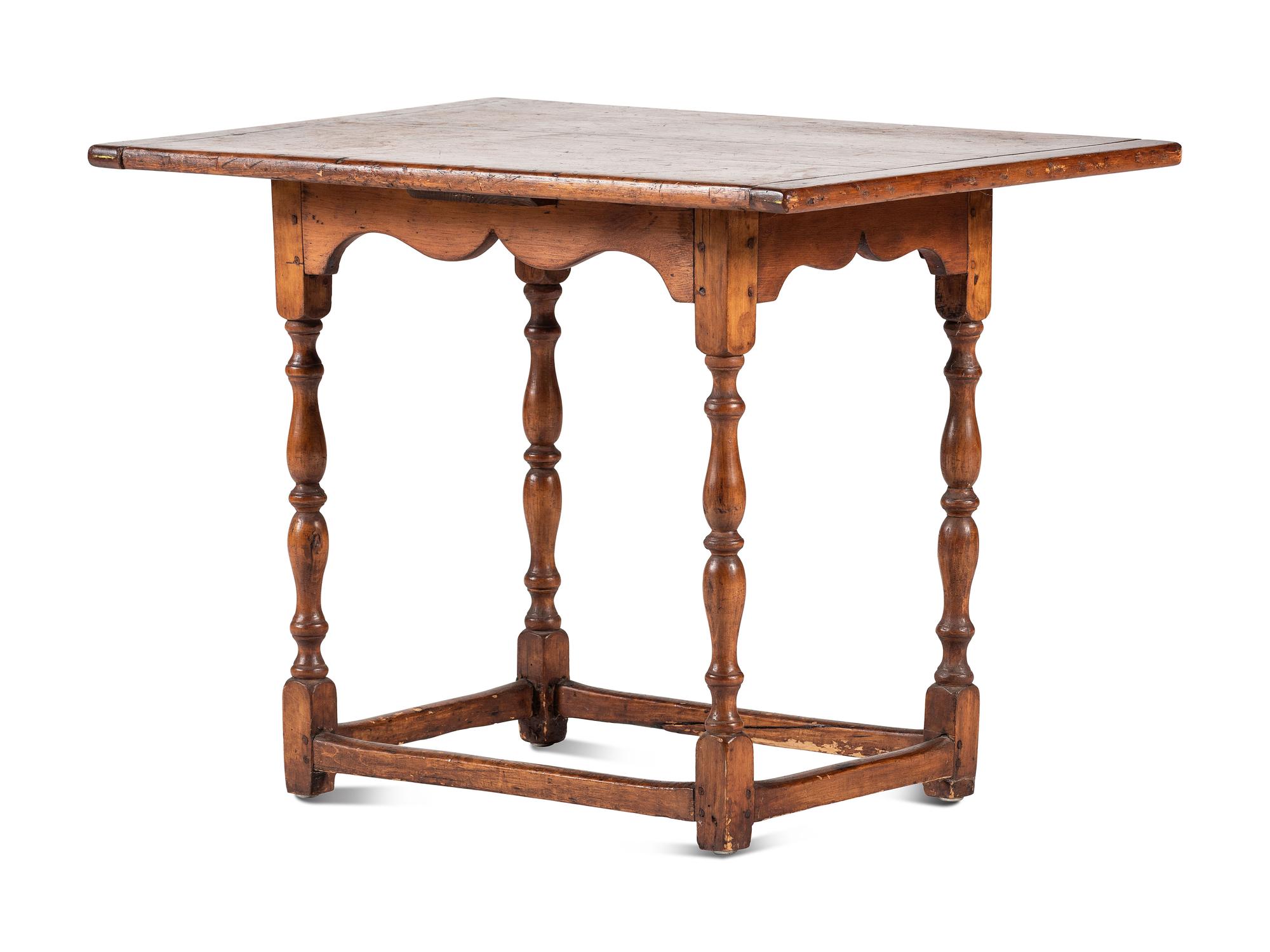 A William and Mary Style Walnut Tavern Table