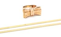 A Collection of 14 Karat Gold Jewelry, 10.60 dwts.