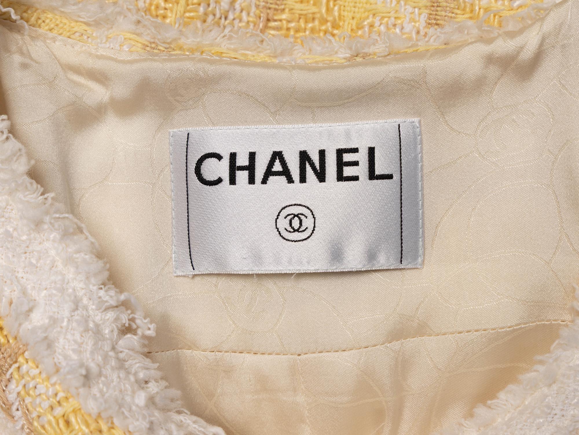 Chanel, Plaid Yellow Tweed Jacket
