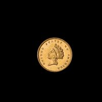 A United States 1854 Liberty Head: Type 2 $1 Gold Coin