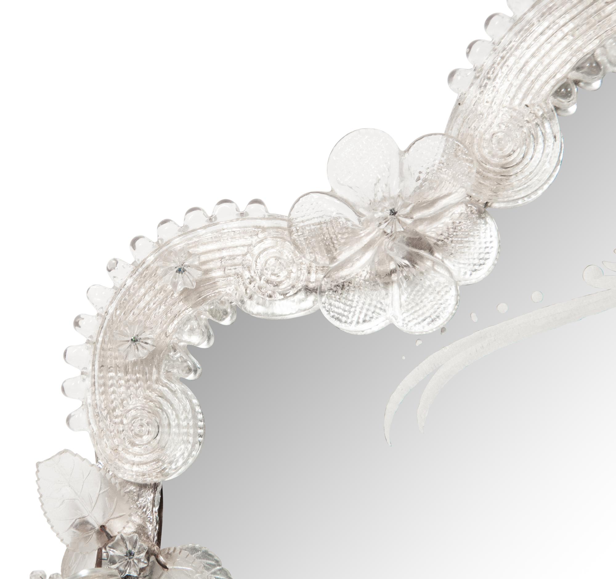 A Venetian Murano Glass Vanity Mirror