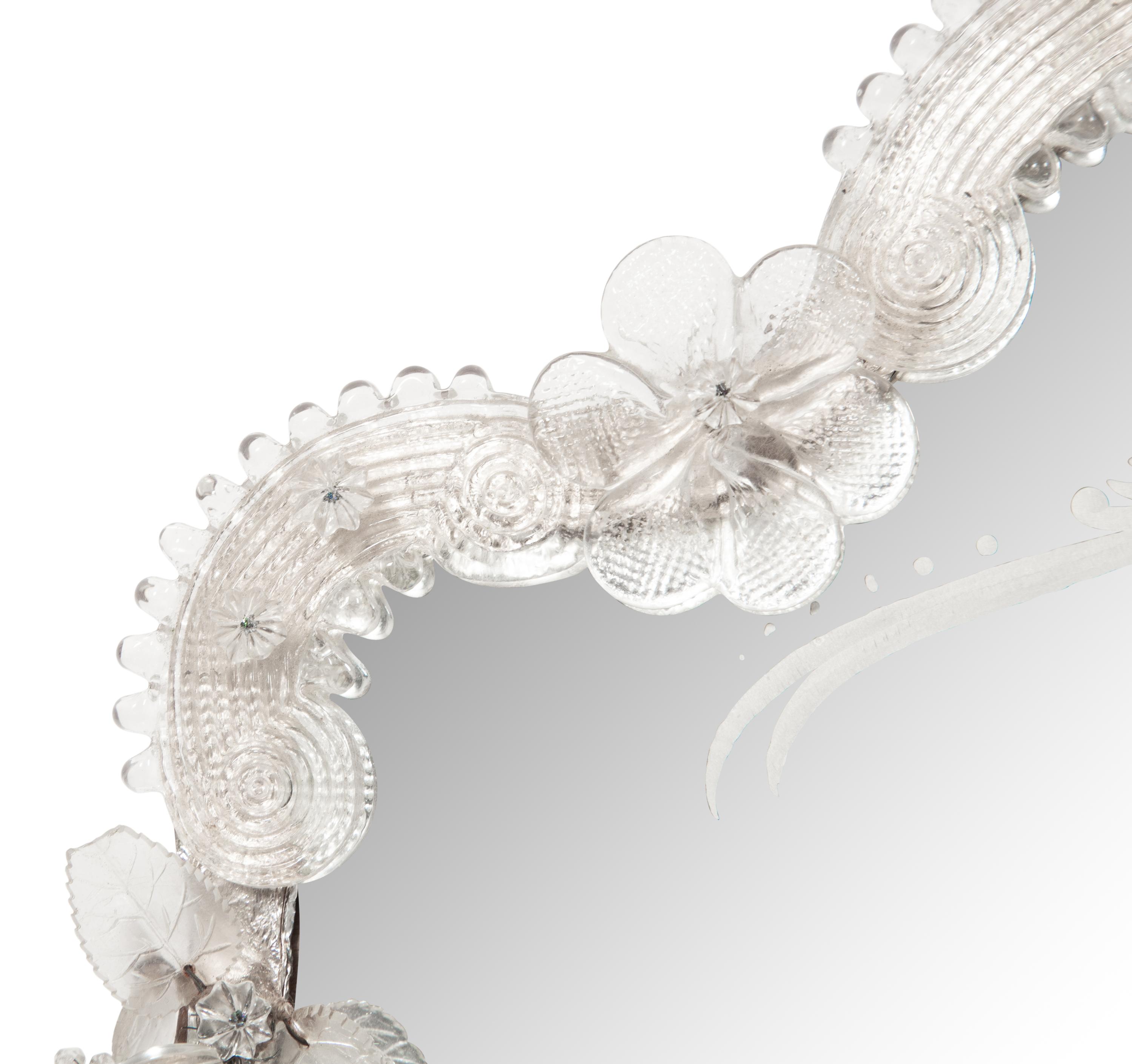 A Venetian Murano Glass Vanity Mirror