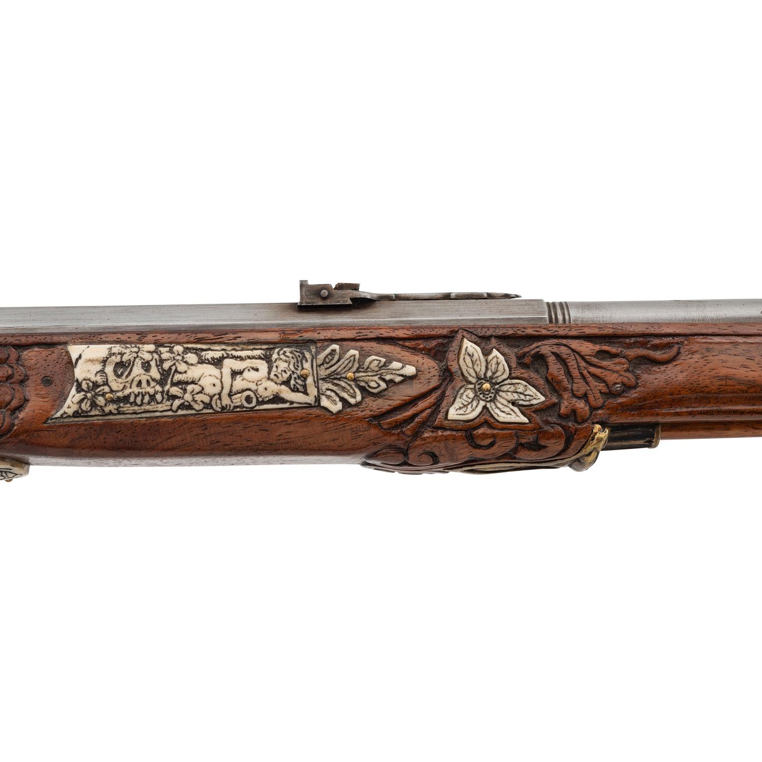 Contemporary Flintlock Rifle with Venus and Adonis Motifs