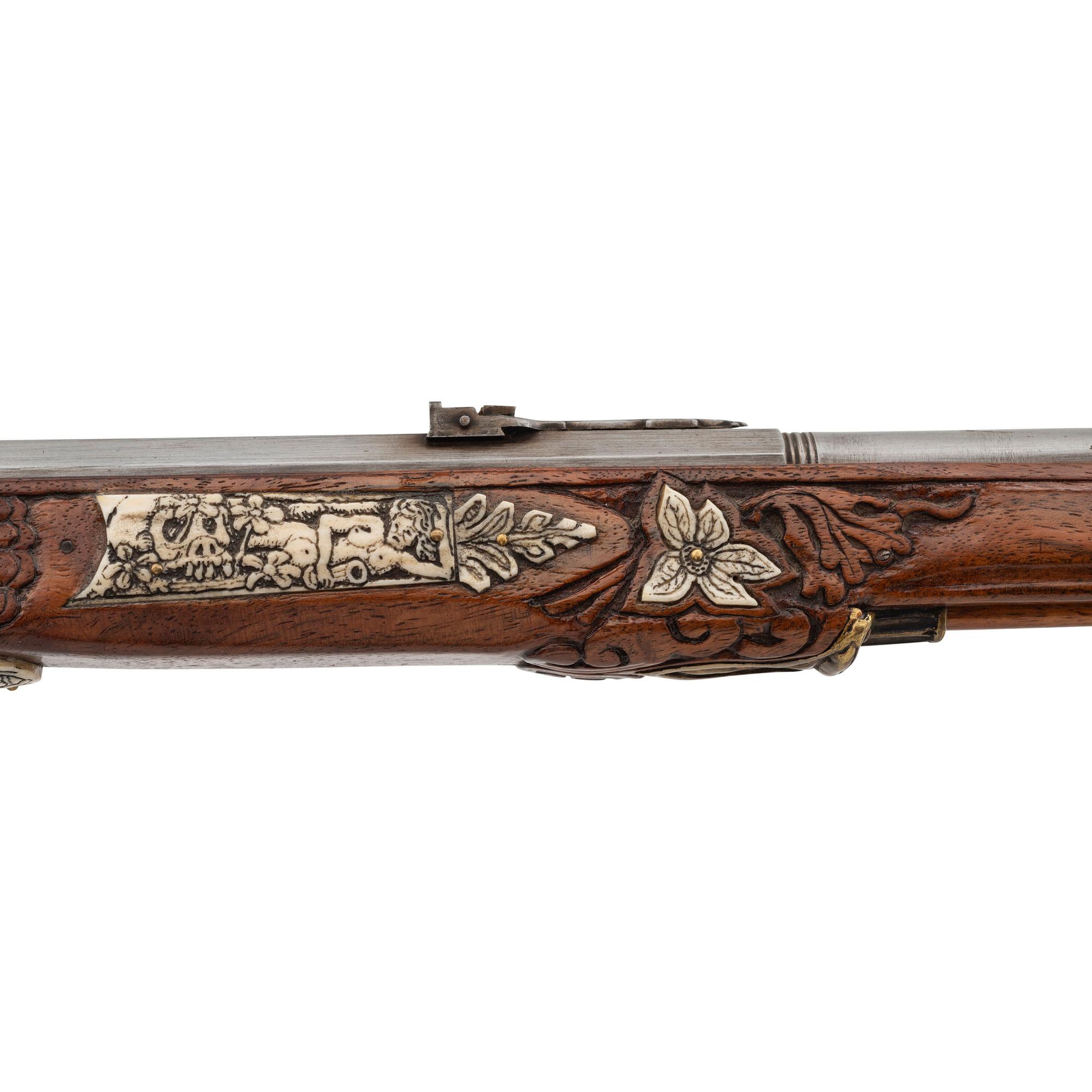 Contemporary Flintlock Rifle with Venus and Adonis Motifs