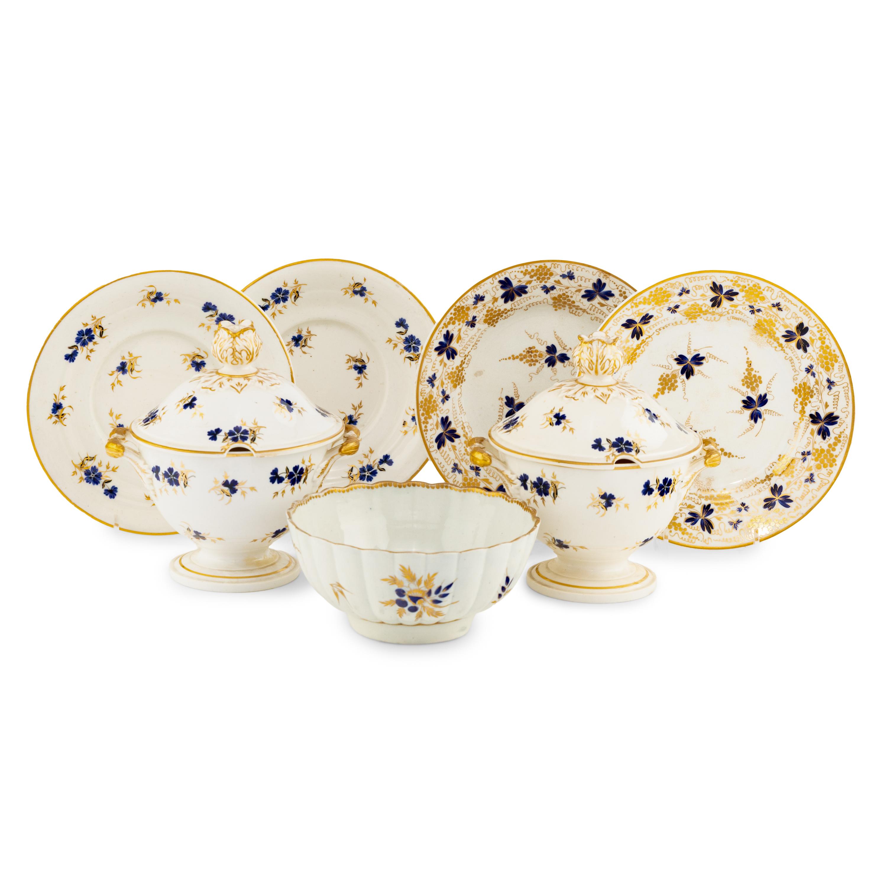 A Group of English Porcelain Table Articles