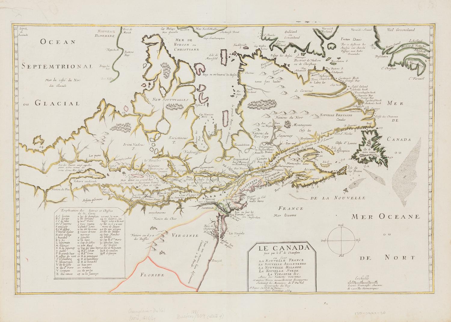 DU VAL, Pierre (1618-1683) - CHAMPLAIN, Samuel de (1567-1635)