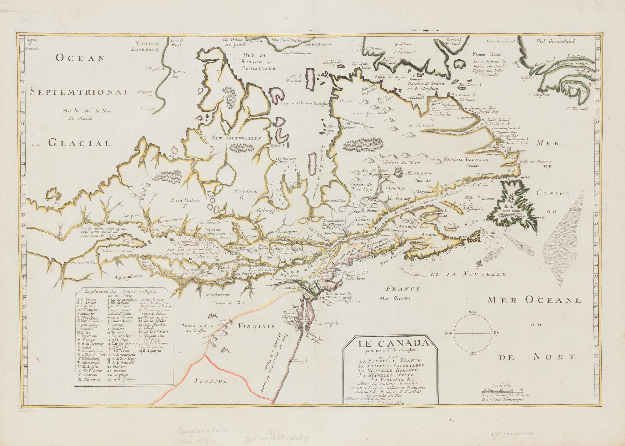 DU VAL, Pierre (1618-1683) - CHAMPLAIN, Samuel de (1567-1635)