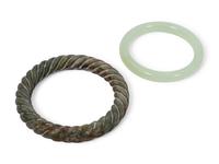 A Group of Six Chinese Jade Bracelets