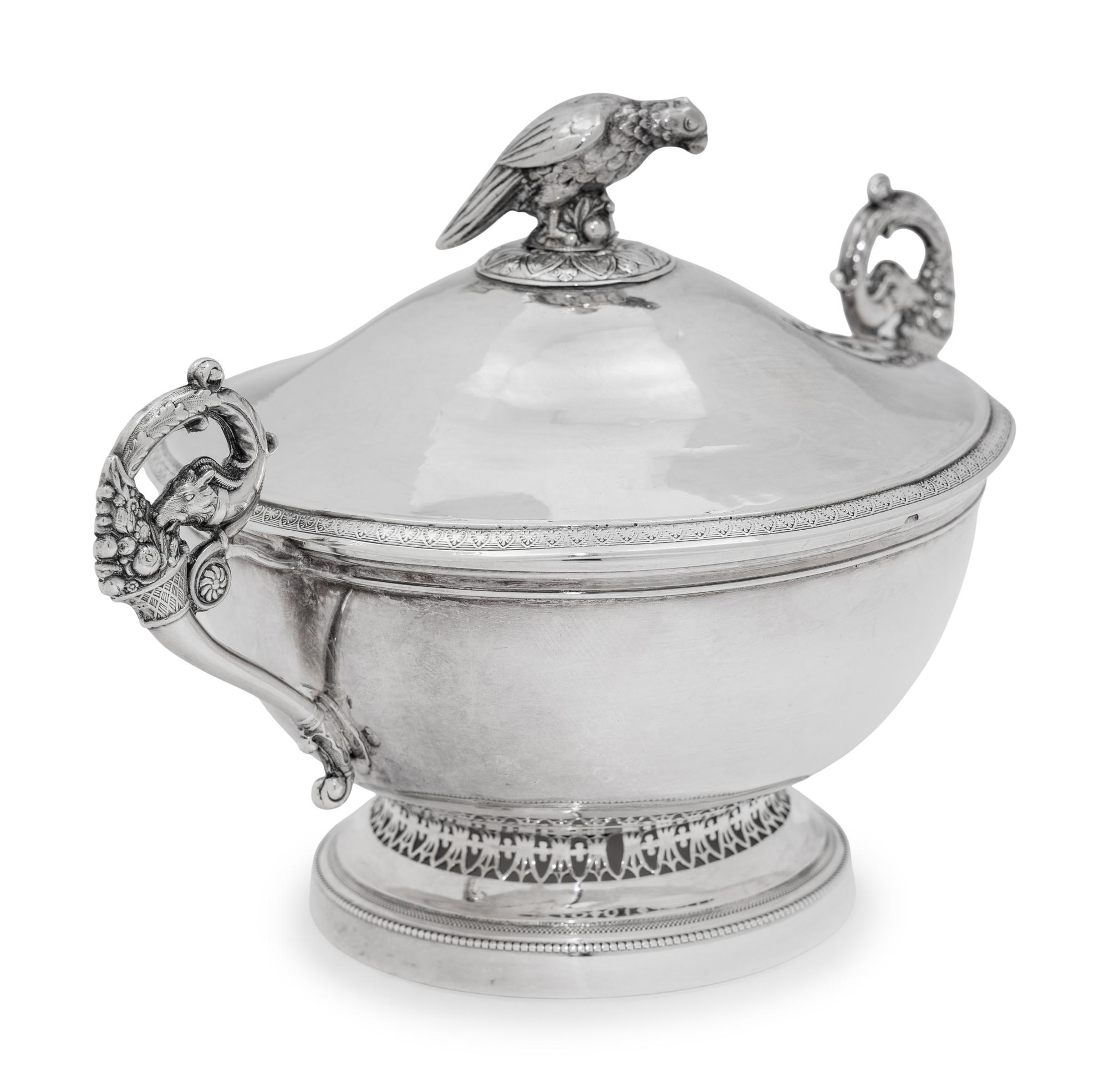 A French Silver Covered Bowl