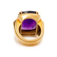 H. STERN, AMETHYST AND DIAMOND RING
