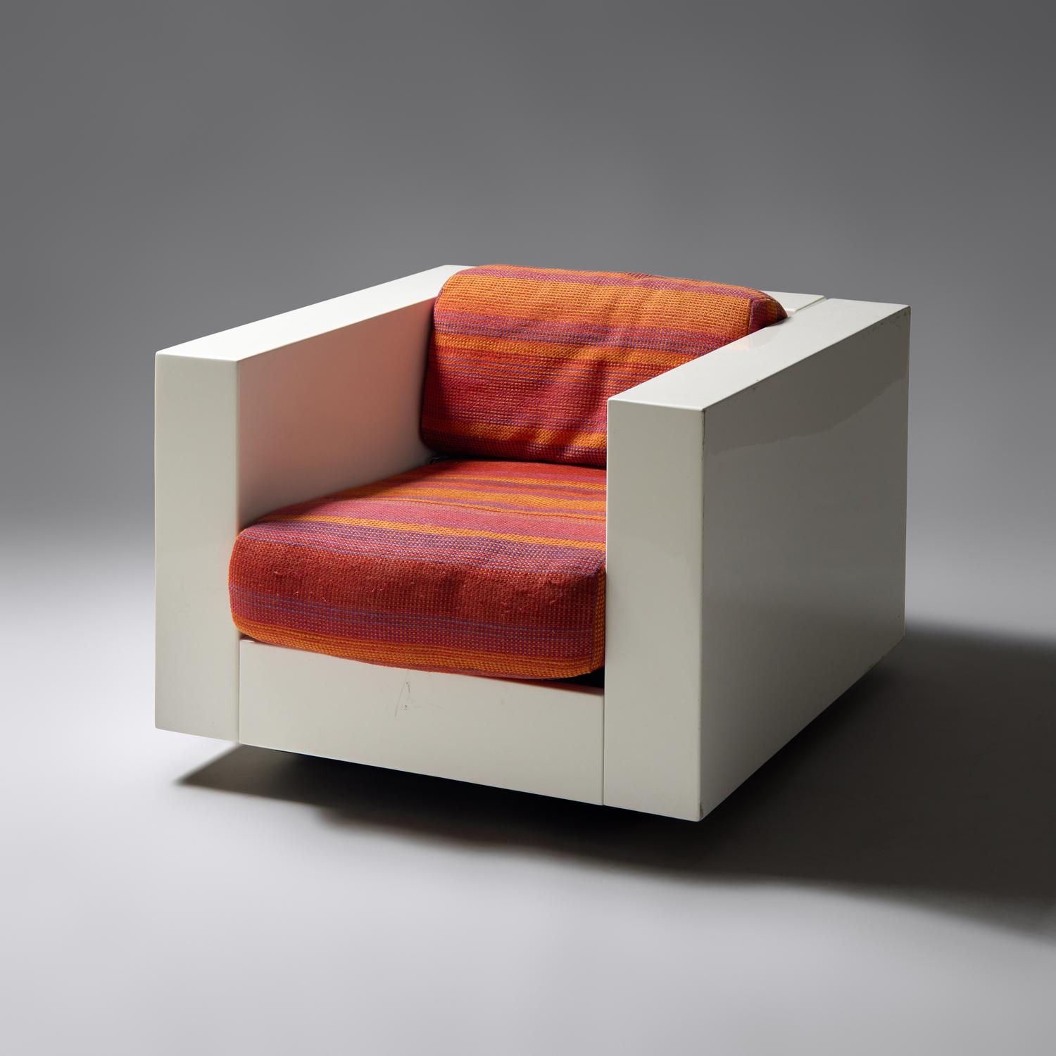 Saratoga cube chair Poltronova, distributed by Stendig Italy, 1964