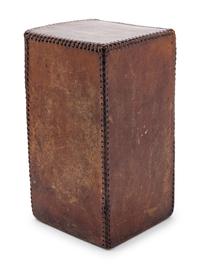 An English Leather Upholstered Stool