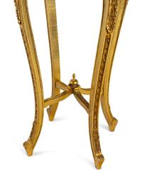 A Louis XVI Style Giltwood Marble-Top Jardinière Stand