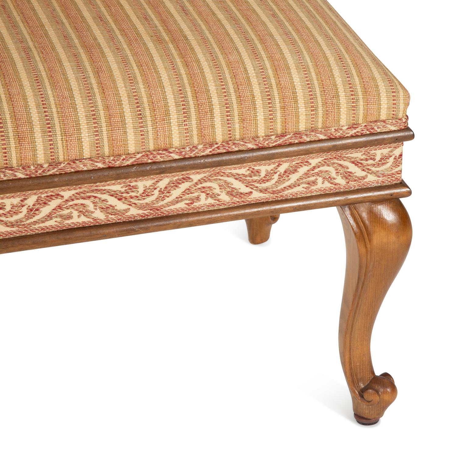A Pair of Louis XV Style Upholstered Hall Benches — 20th Century