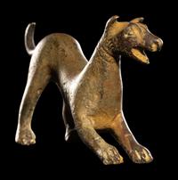 A Roman Bronze Romping Dog