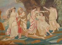 A Continental Needlework and Silk Picture depicting a Mythological Scene (18th/19th century)