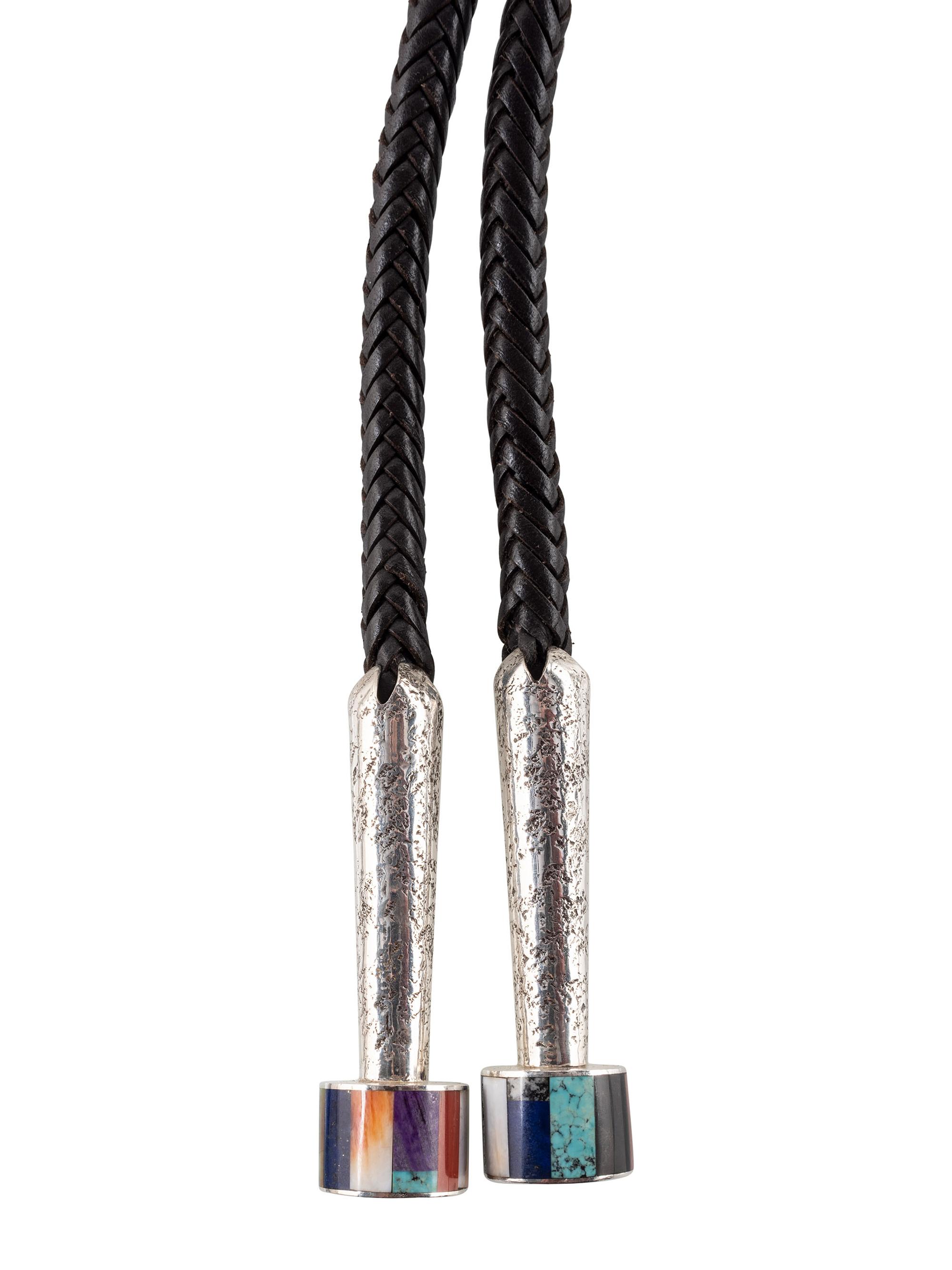 Sterling Silver and Mosaic Inlay Bolo Tie