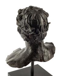 A Continental Bronze Head of Bacchus