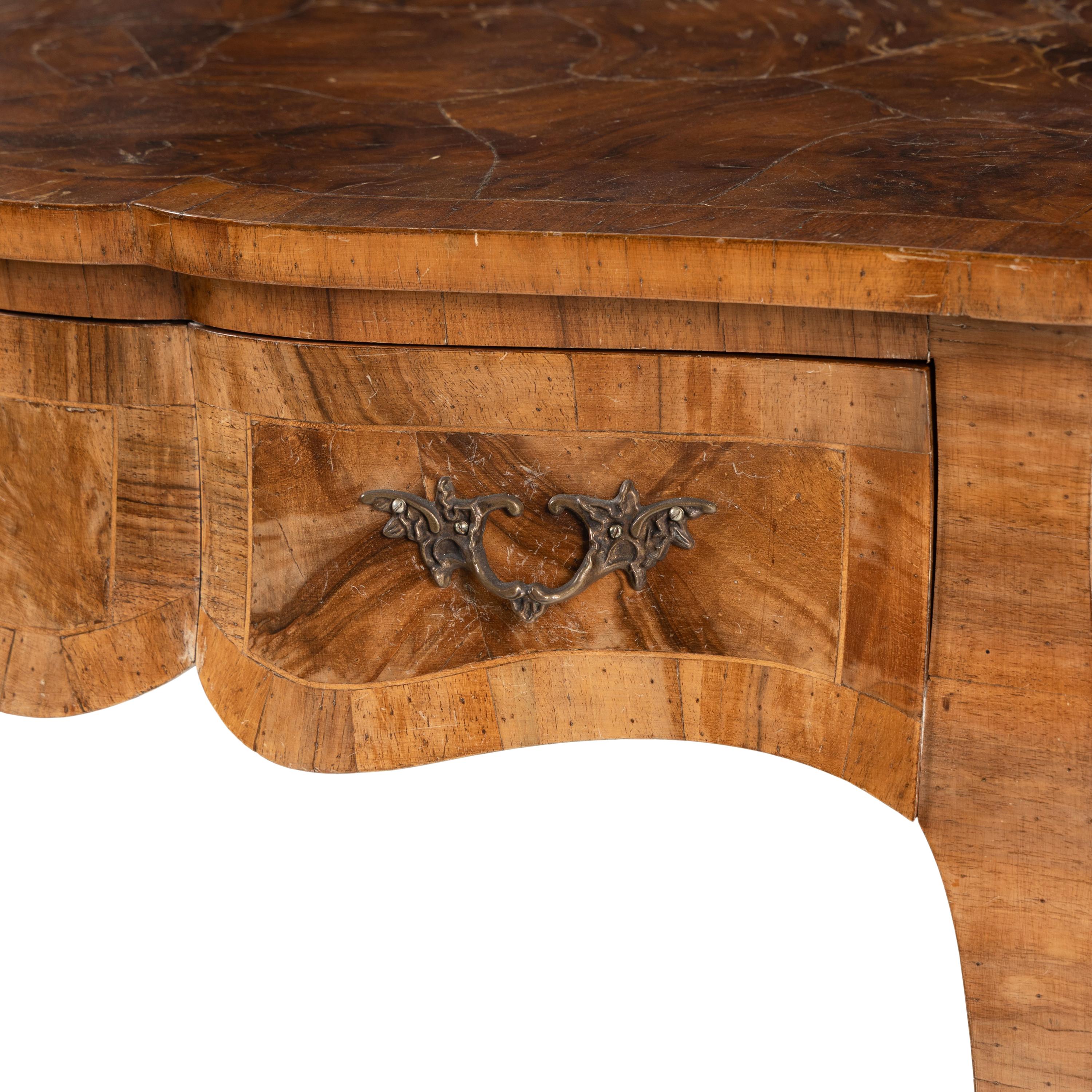An Italian Olivewood Library Table