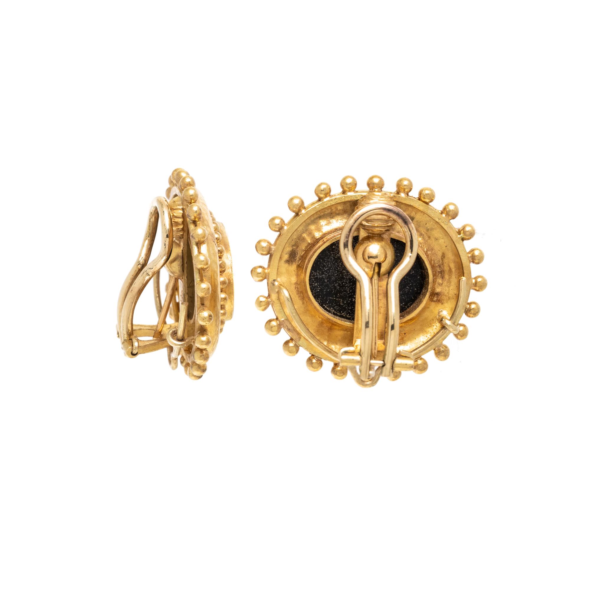 ELIZABETH LOCKE, INTAGLIO EARCLIPS