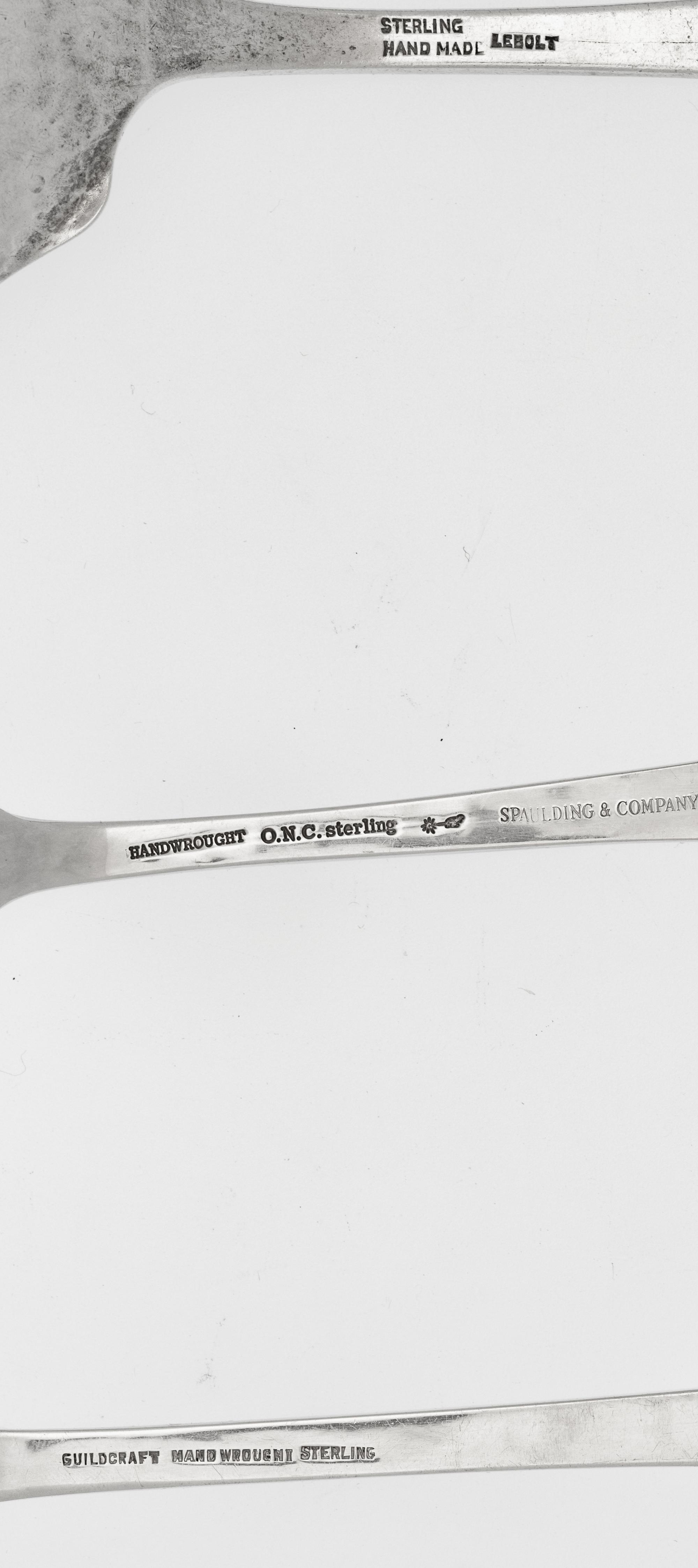 A Collection of American Arts & Crafts Silver Flatware Articles