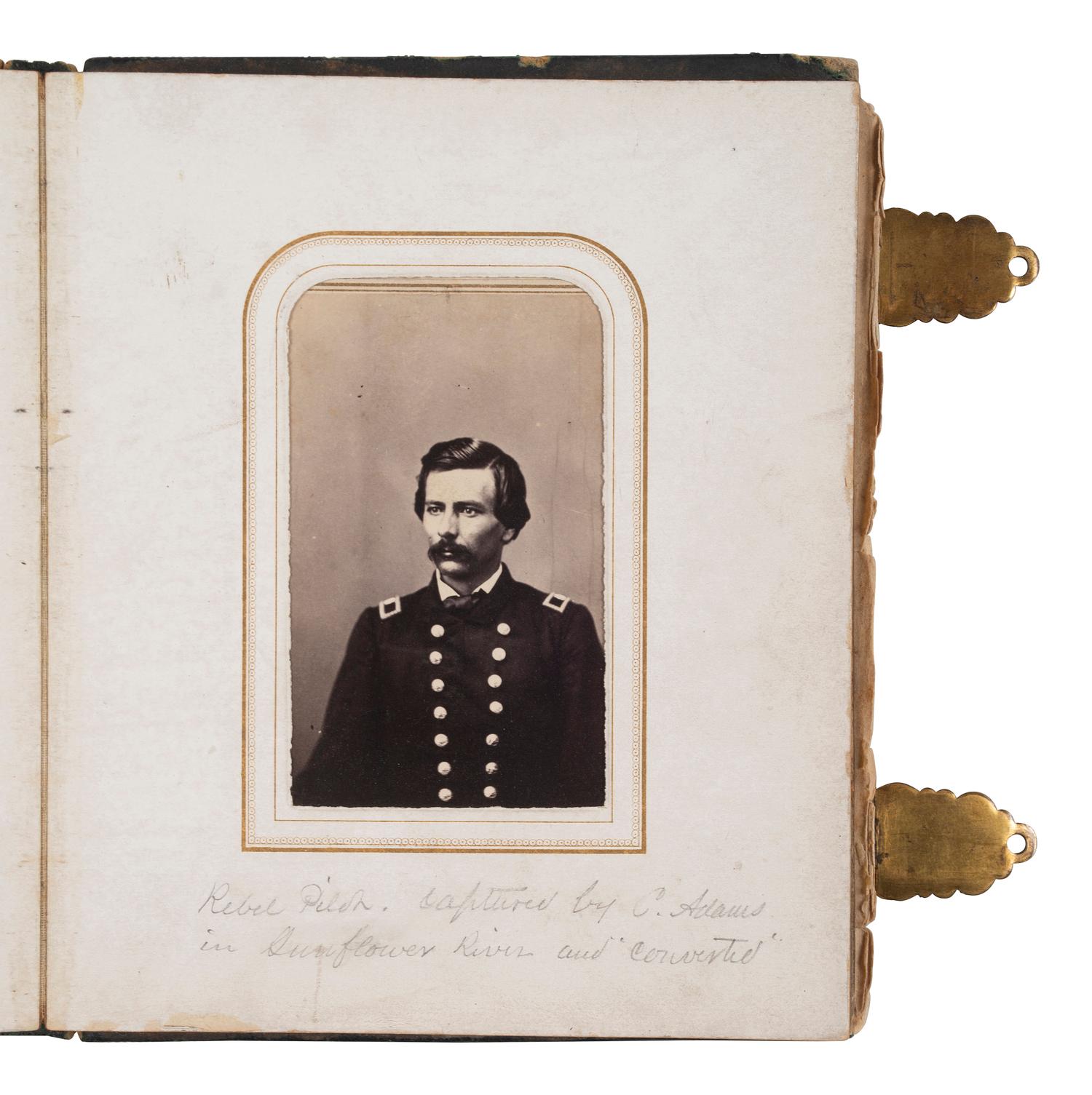 [CIVIL WAR]. A CDV album containing images of Civil War officers including Medal of Honor recipient Perry Wilkes, and others.