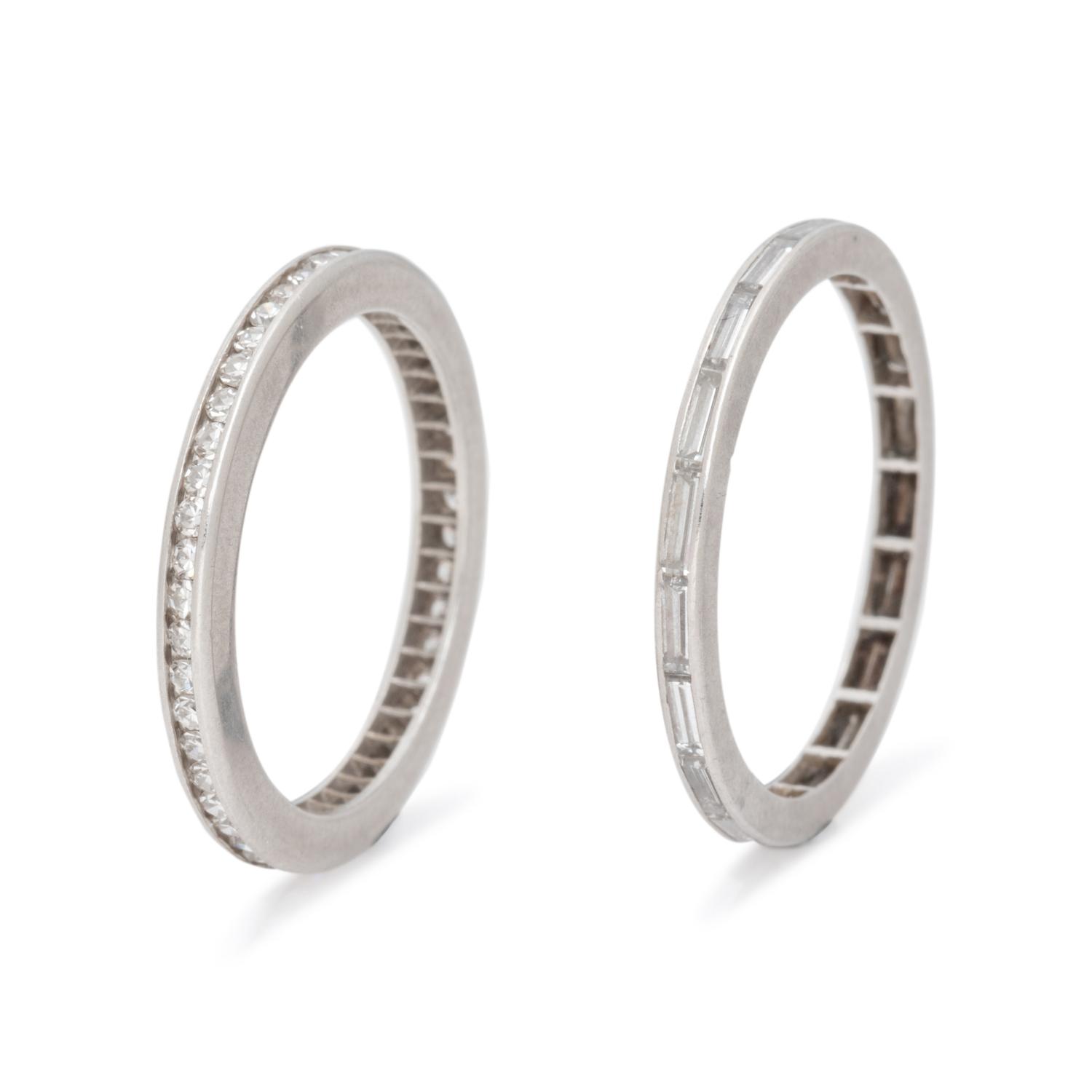 PLATINUM AND DIAMOND ETERNITY BANDS