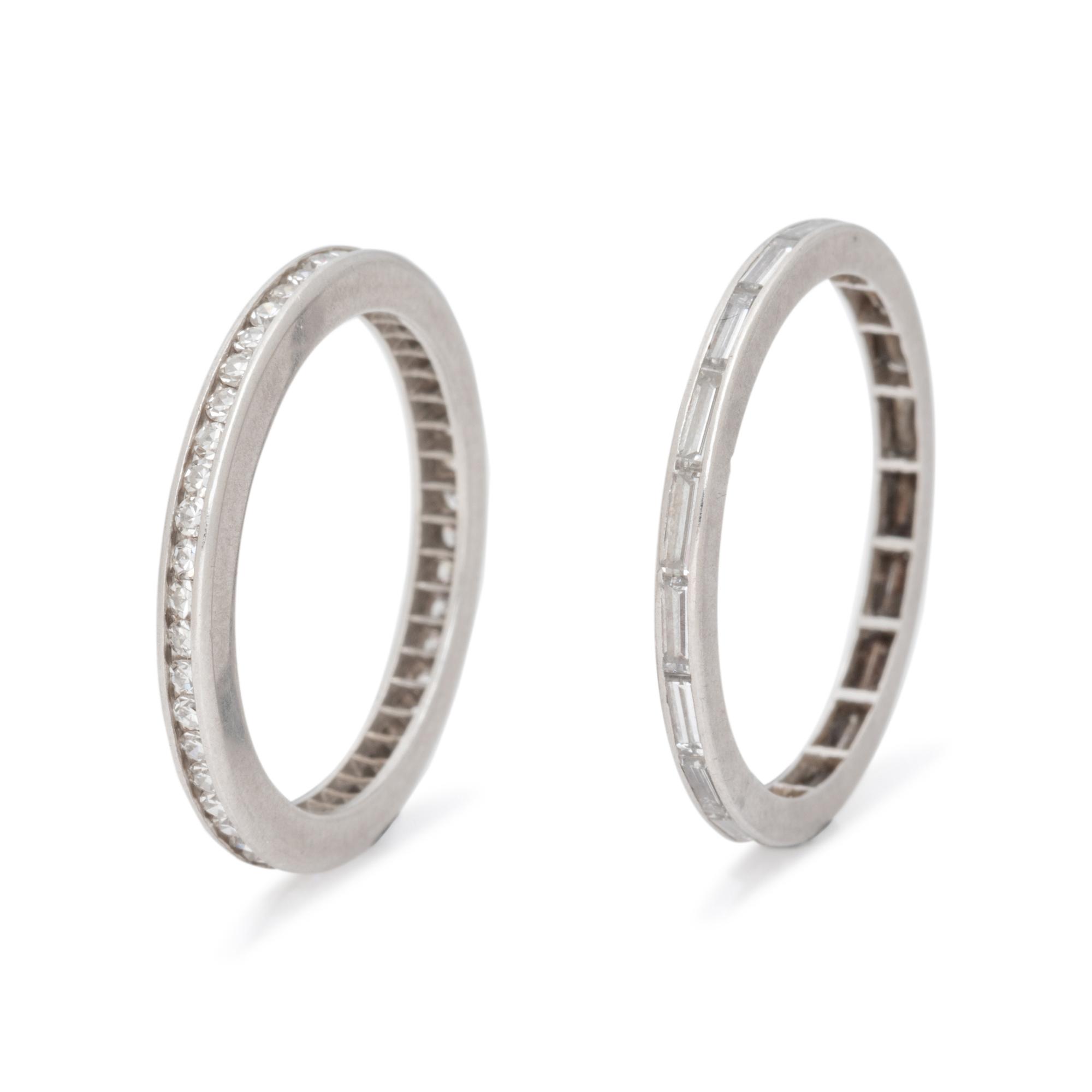 PLATINUM AND DIAMOND ETERNITY BANDS