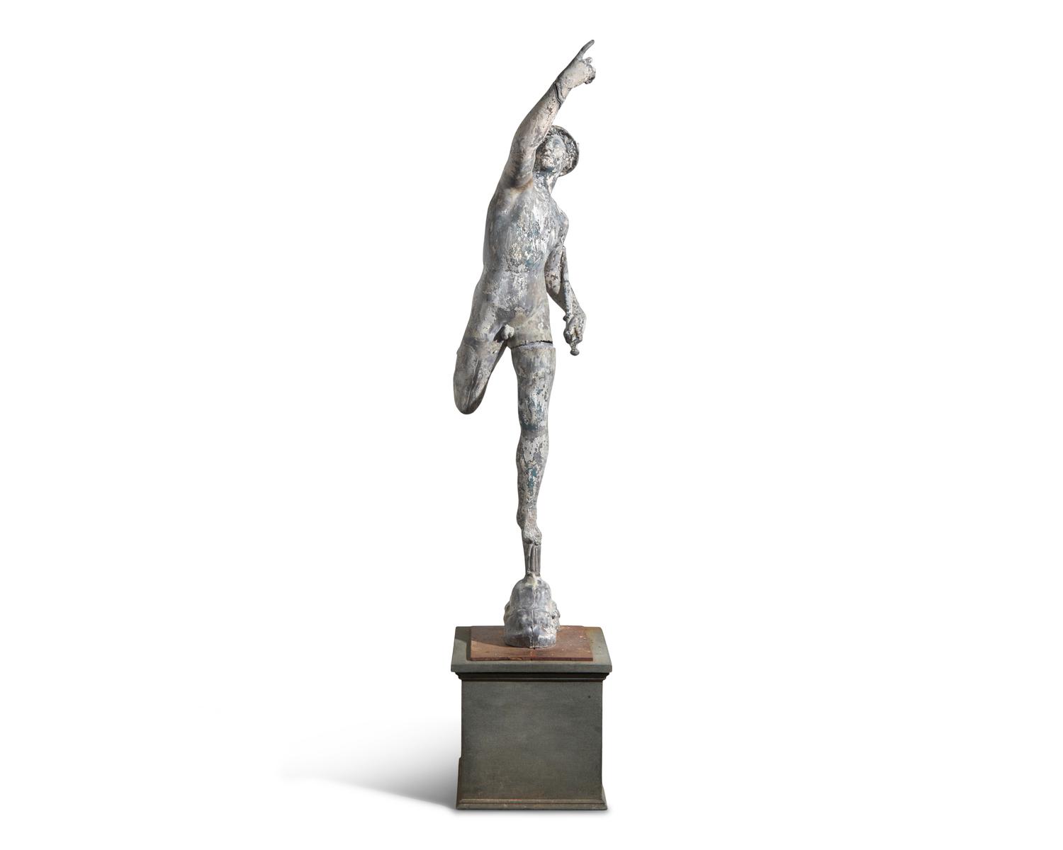 After Giambologna (Italian, 1524-1608), A Cast Zinc Statue of Mercury