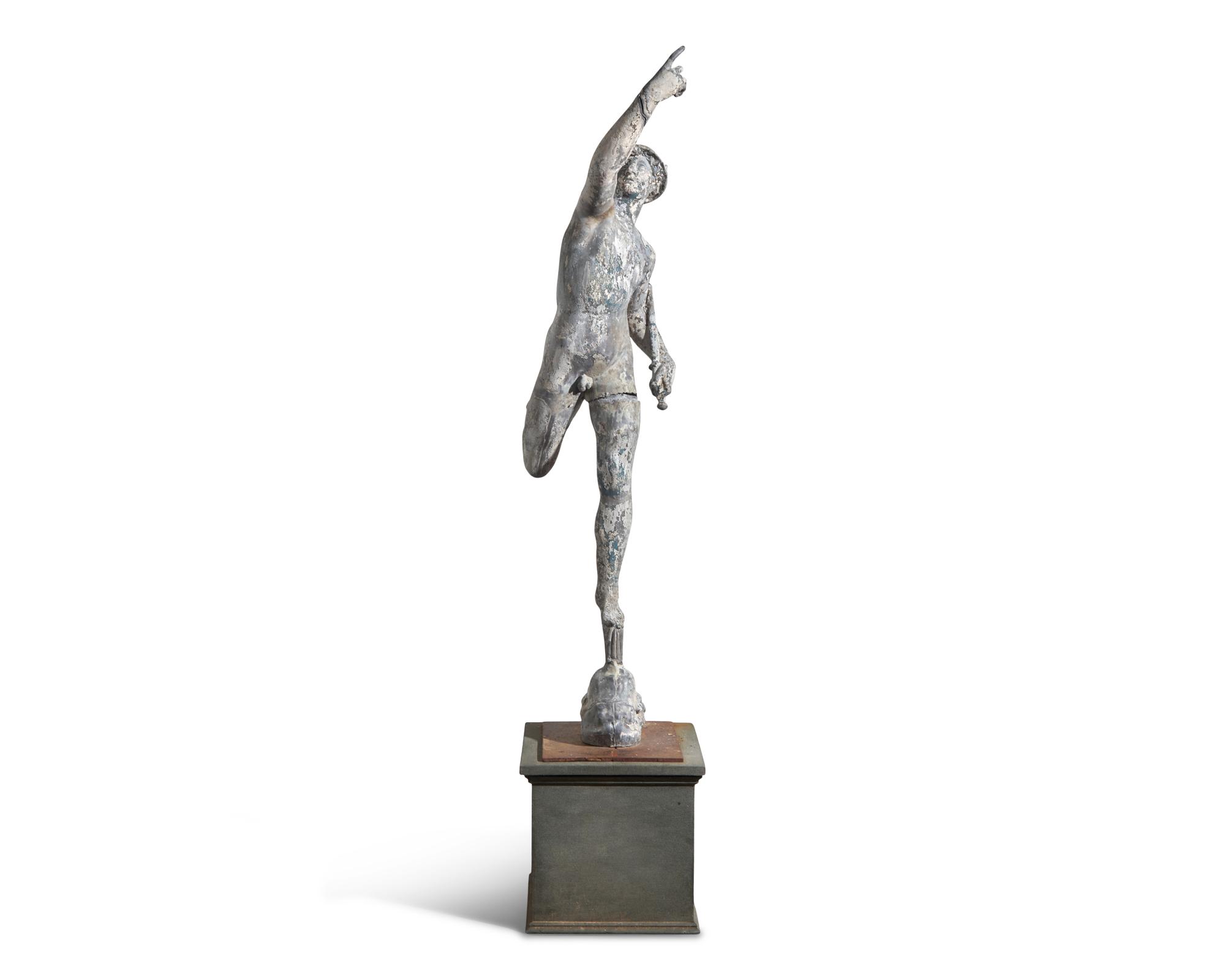 After Giambologna (Italian, 1524-1608), A Cast Zinc Statue of Mercury