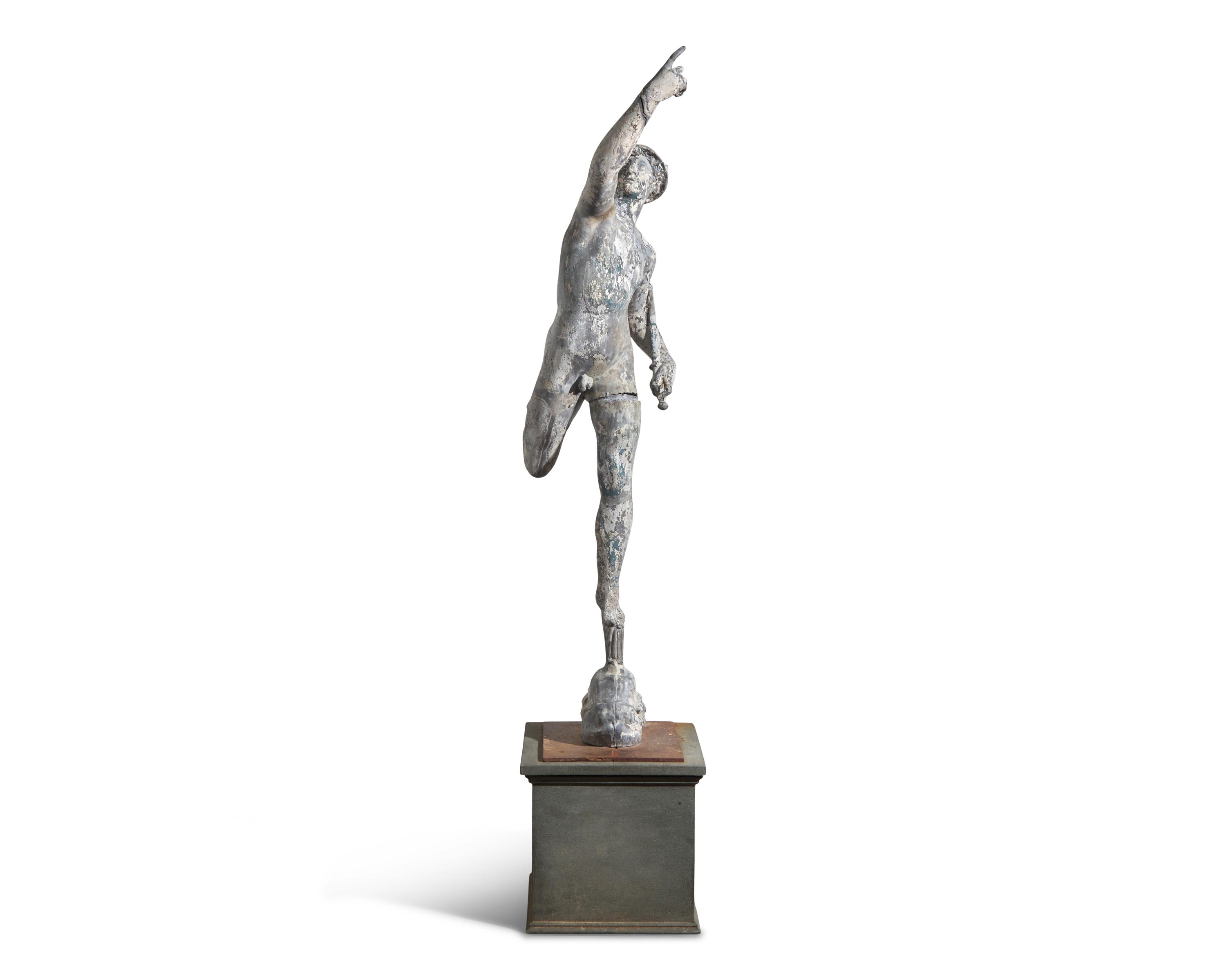 After Giambologna (Italian, 1524-1608), A Cast Zinc Statue of Mercury