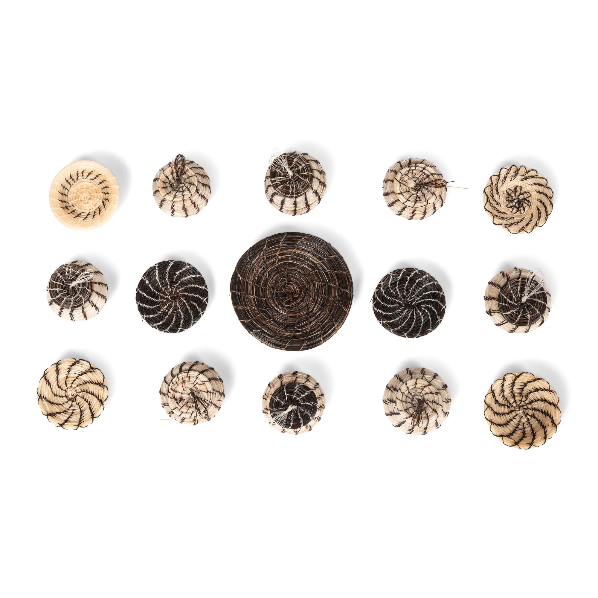 Collection of Miniature Horsehair Baskets